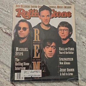 Vintage Rock and Roll Pulp Magazine Rolling Stone 1992 Michael Stipe - Foto 1 di 2