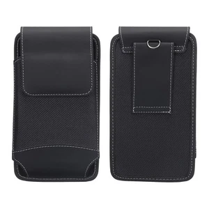 Phone Belt Holder for 7.2" Phone Vertical Nylon Black - Zdjęcie 1 z 7