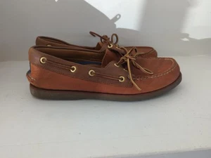 Sperry Top-Sider Men’s US 9 Boat Shoes Brown Leather – Great Condition - Picture 1 of 9