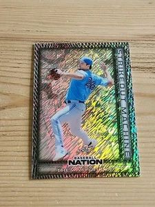 2025 Leaf Baseball Nation Trey Yesavage Silver Shimmer RC SP #10/15 BLUE JAYS - Bild 1 von 2