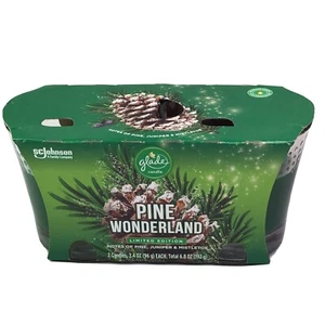 GLADE Candles PINE WONDERLAND Single Wick Limited Edition Twin Pack - Picture 1 of 4