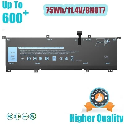 Аккумулятор 8N0T7 75 Втч для Dell XPS 15 9575 Precision 5530 2-в-1 P73F 0TMFYT TMFYT - Изображение 1 из 4