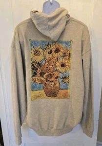 Sudadera con Capucha Van Gogh Inspirada en el Arte Girasoles Bordados Talla XL Nueva sin Etiquetas - Imagen 1 de 7
