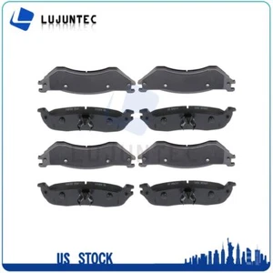 Front + Rear Ceramic Brake Pads Kit Fits 04 Ford F-150 Heritage 98-99 Ford F-250 - Afbeelding 1 van 10