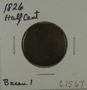 C1567 Stati Uniti mezzo centesimo 1826, Breen 1 - Foto 1 di 4