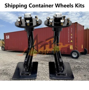 PAIR SHIPPING CONTAINER WHEELS WITH HUB (for TOYOTA LANCRUISER) - Picture 1 of 4