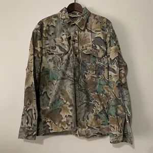 Vintage Walls Advantage Timber Button Down Camo Shirt Size Large USA Long Sleeve - Picture 1 of 5