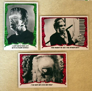 1980 3 Topps Creature Feature Trading Card 14 15 79 FRANKENSTEIN Hyde Mars ALien - Picture 1 of 2