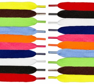 Lacets Chaussures de Sport Plats et Larges 120 x 0.8 cm - Couleur Au choix - Imagen 1 de 27