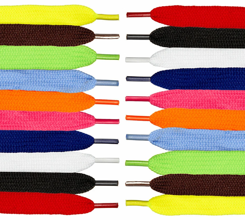 Flat and wide sports shoe laces 120 x 0.8 cm - color of your choice - Image 1 of 1