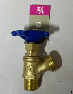 Everbilt Brass Boiler Drain Valve 1/2" MPT x 1/2" MHT VBDCONF3EB - Picture 1 of 3