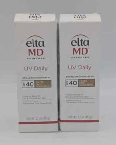 2er-Pack EltaMD UV täglich LSF 40 getönte Sonnencreme, Feuchtigkeitscreme für trockene EXP 2026 - Bild 1 von 5