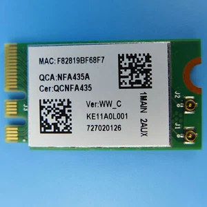 Atheros QCNFA435 PCI Express M.2 NGFF Wlan Modul + Bluetooth 4.1 802.11 ac/b/g/n - Bild 1 von 2