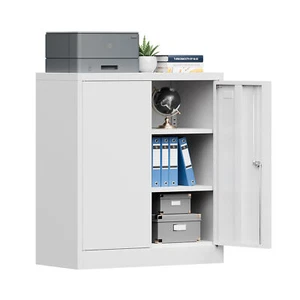 Metal Storage Cabinet,Cabinet with 2 Door and Adjustable Shelves Garage Cabinet - Picture 1 of 22