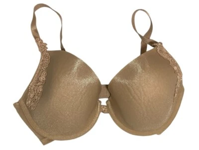 Wacoal Bra 32DD Beige Lace Underwire Adjustable Straps Floral Foto 1 de 4
