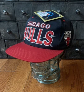 New with Tags NWT Vintage NBA Chicago Bulls Snapback Hat Michael Jordan RARE - Picture 1 of 8