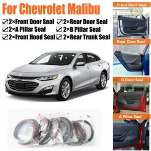 Door Rubber Seal Strips Weather Draft Noise Reduction Kit For Chevrolet Malibu - Picture 1 of 12