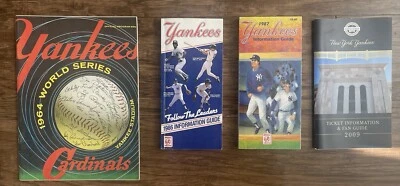 NY Yankees - 1964 World Series Program + 1986 & 1987 & 2009 Information Guides - Image 1 of 4