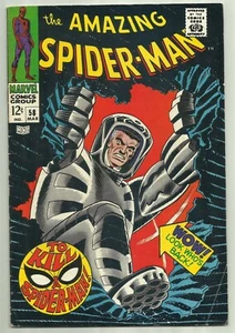 Amazing Spiderman #58 Marvel 1968 JJ Jameson Robot Cover Kazar App High Grade!!! - Picture 1 of 2