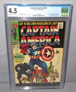 Captain America #100 (1ª edición, Black Panther) CGC 4,5 en muy buen estado+ Marvel Comics 1968 - Imagen 1 de 3