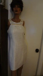 SEHR SCHICKES WÄSCHE VON DESIGN KLEID MIT VERZIERUNGEN AM KRAGEN!  NEU MIT ETIKETT! - Bild 1 von 9