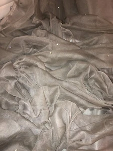 1 mtr soft champagne diamante,tutu,decroation,bridal tulle net fabric..45” wide - Picture 1 of 2