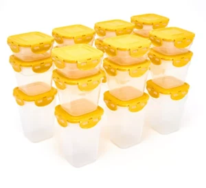 Lock n Lock 21-Piece Nesting Square Storage Set SUNFLOWER YELLOW New K88044 - Picture 1 of 2