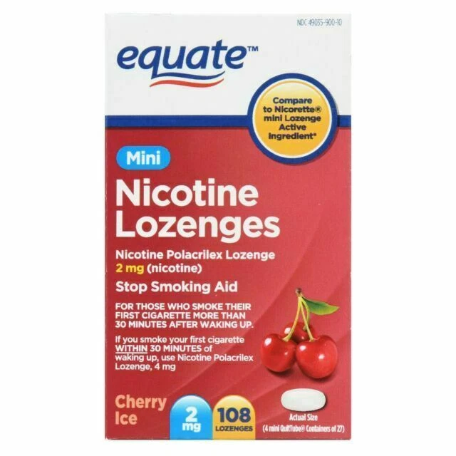 EQUATE Mini Nicotine Lozenges, 2mg - 108 Count