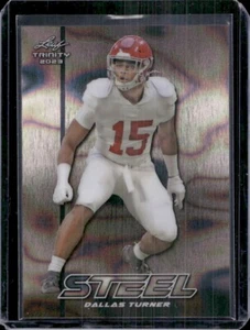 Dallas Turner 2023 Leaf Trinity Steel Lava Rookie - Imagen 1 de 3