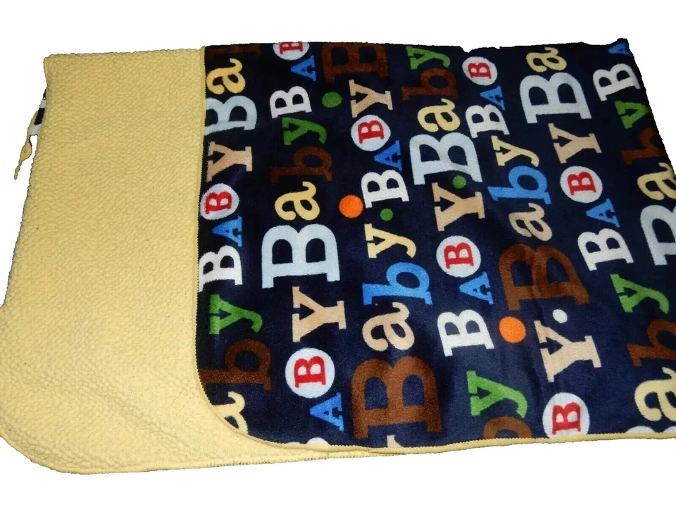 2D!¡GUAU! Edredón manta de cuna Sherpa amarillo terciopelo felpa circo BABY B A B Y Foto 1 de 4