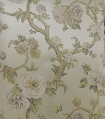 FONDO DE PANTALLA SERIGRAFIADO ASPECTO FLORAL VID SOBRE FONDO PERLA SIN PEGAR # PR9061 Foto 1 de 4