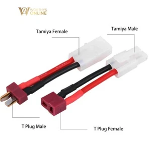 Adaptador conector control remoto RC Tamiya To Deans (macho o hembra) cable 85 mm - Imagen 1 de 6