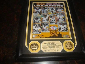 Pittsburgh Steelers Greg Warren Auto. -Super Bowl XL-Highland Mint- Plaque -COA - Picture 1 of 3