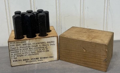 Estampillas de acero de 6,4 mm de figuras de 1/4" de Young Brothers de colección 06091 Foto 1 de 4