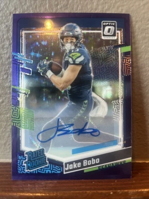 2023 Panini Donruss Optic Rated Rookie Jake Bobo #288 Purple Stars Auto /50  - Image 1 of 2