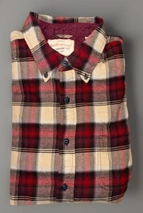 Camisa Impermeable Original Vintage Para Hombre XXL Borgoña Cuadros 100% Algodón Larga - Imagen 1 de 9