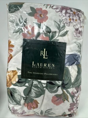 Pair Of NEW Sealed Ralph Lauren ALLISON Floral STANDARD Pillowcases - Image 1 of 4