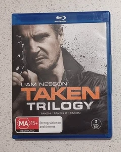LIKE NEW Taken Trilogy Blu Ray 3 Disc Set 1-3 Region B 1 2 3 Liam Neeson Lot - Picture 1 of 9