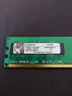 Mémoire RAM KINGSTON DDR2 KVR667D2N5/1G 1 Go 667 MHz - PC2-5300 - Photo 1/3