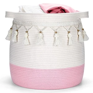 Large Cotton Rope Basket, Woven Storage Basket for Toy, Laundry and Blanket O... - Picture 1 of 6