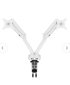 Bestar Universel Dual Monitor Arm with Pistons in White - AK-MA01D-17 - Picture 1 of 3