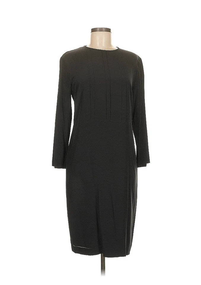Vestido de negocios Miu Miu 100 % seda satinado negro talla 44 S/M EE. UU. 4 ligero Foto 1 de 4