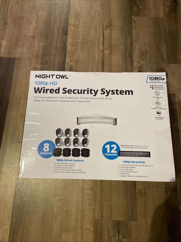 Night Owl 12 canales 8 cableado 4 Wi-Fi 2K DVR sistema de seguridad con disco duro de 2 TB Foto 1 de 1