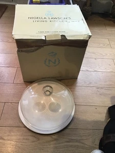 Nigella Lawson Living Kitchen Cake Cheese Plate with Glass Dome In Original Box - Picture 1 of 9