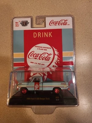 Camión Ford F-100 Ranger 1969 Chase rojo Coca Cola M2 Machines 1/750 Foto 1 de 4