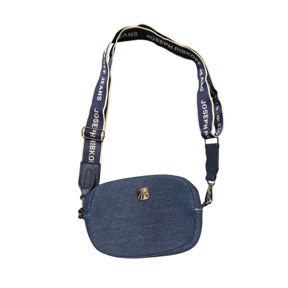 Joseph Ribkoff джинсы сумка через плечо сумочка джинсовой ткани синий белый логотип ремень - Изображение 1 из 4
