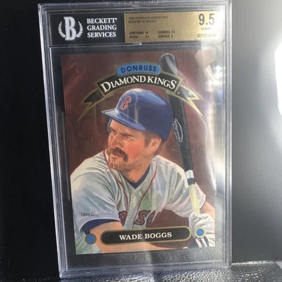 1992 DONRUSS SUPER JUMBO DIAMOND KINGS #9 WADE BOGGS SSP BGS 9.5 GEM MINT POP 2 - Image 1 of 4