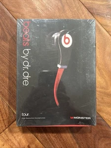 Beats By Dre Monster Tour Earbuds 1st Gen Brand New Factory Sealed Red Black - Picture 1 of 5