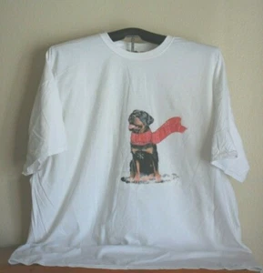 Camiseta Rottweiler con bufanda en la nieve 4XL en blanco - Imagen 1 de 5