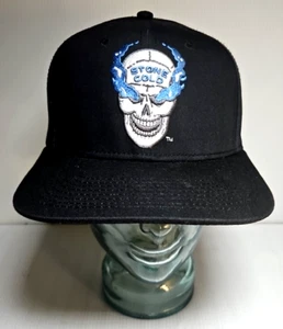 RARE Stone Cold Skull Blue Smoke Steve Austin Hat Cap WWF WWE - Picture 1 of 6
